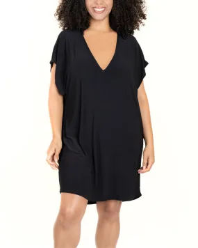 2024 Jordan Taylor Plus Cut Out V Neck Tunic (More colors available) - Cot19030x