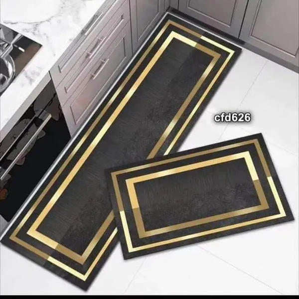 2pcs Kitchen mats with rubber super non-slip