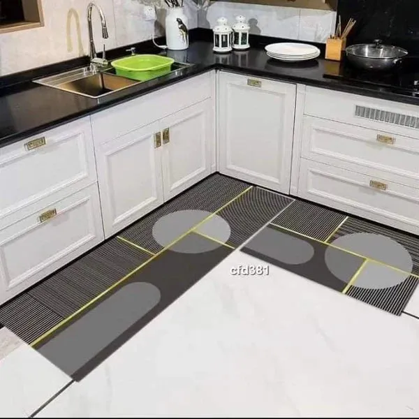 2pcs Kitchen mats with rubber super non-slip