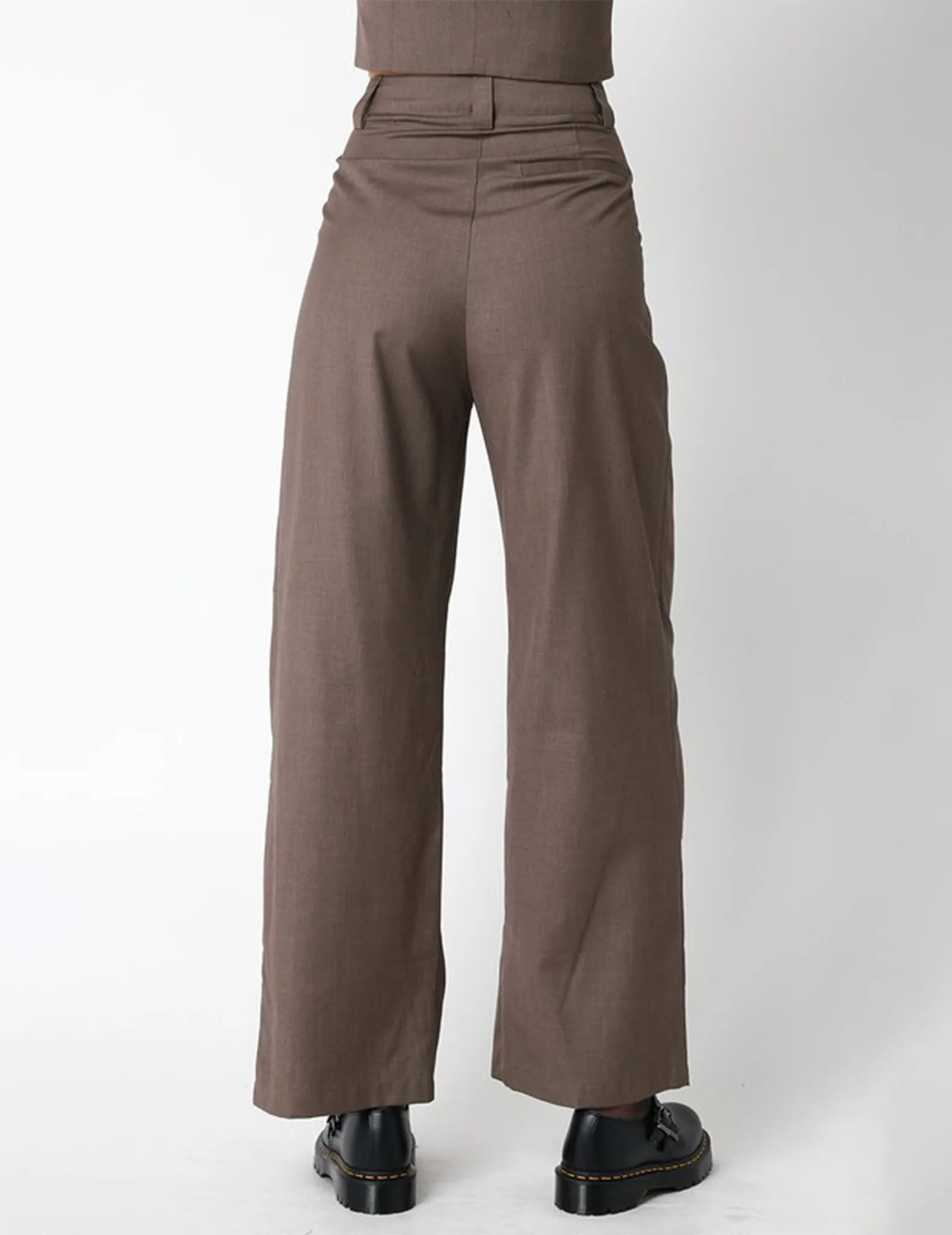 Annie High Waisted Pleated Trouser Pants