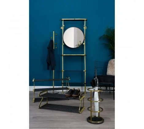 Antique Brass Finish Coat Stand