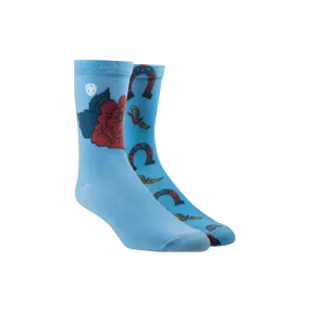 Ariat Women's Bluebird Fanciful Rose Horseshoe Crew Sock