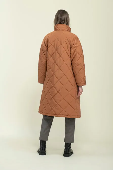 Arie Long Quilted Coat