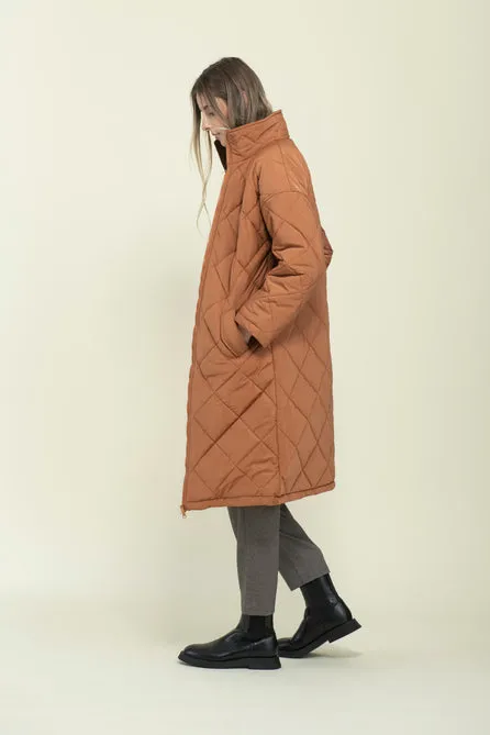 Arie Long Quilted Coat