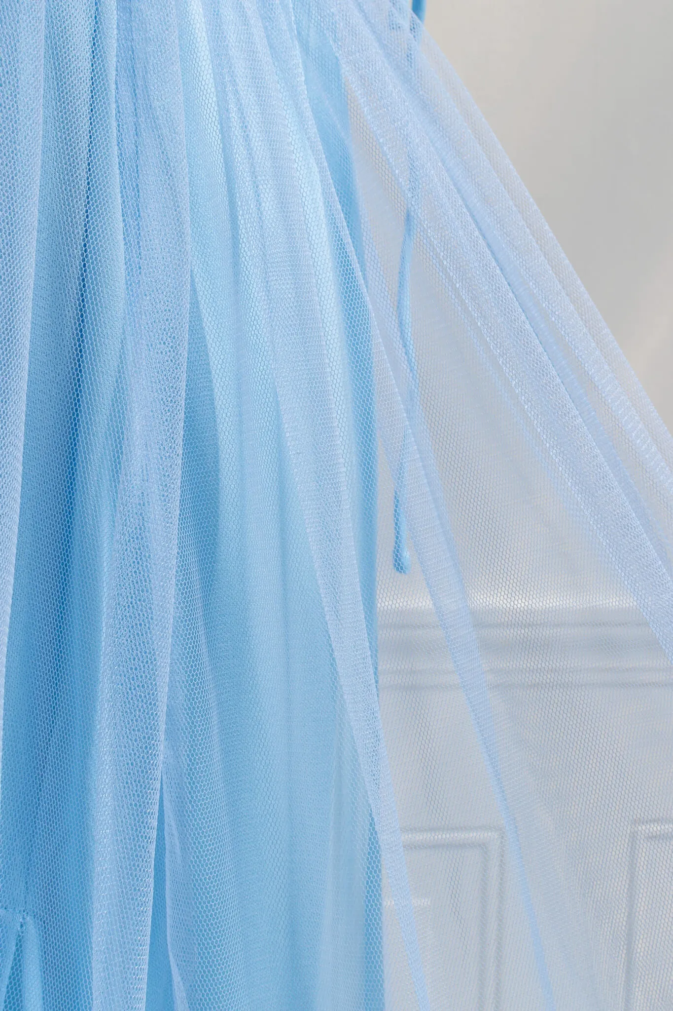 Athena Tulle Maxi Dress - Sky Blue