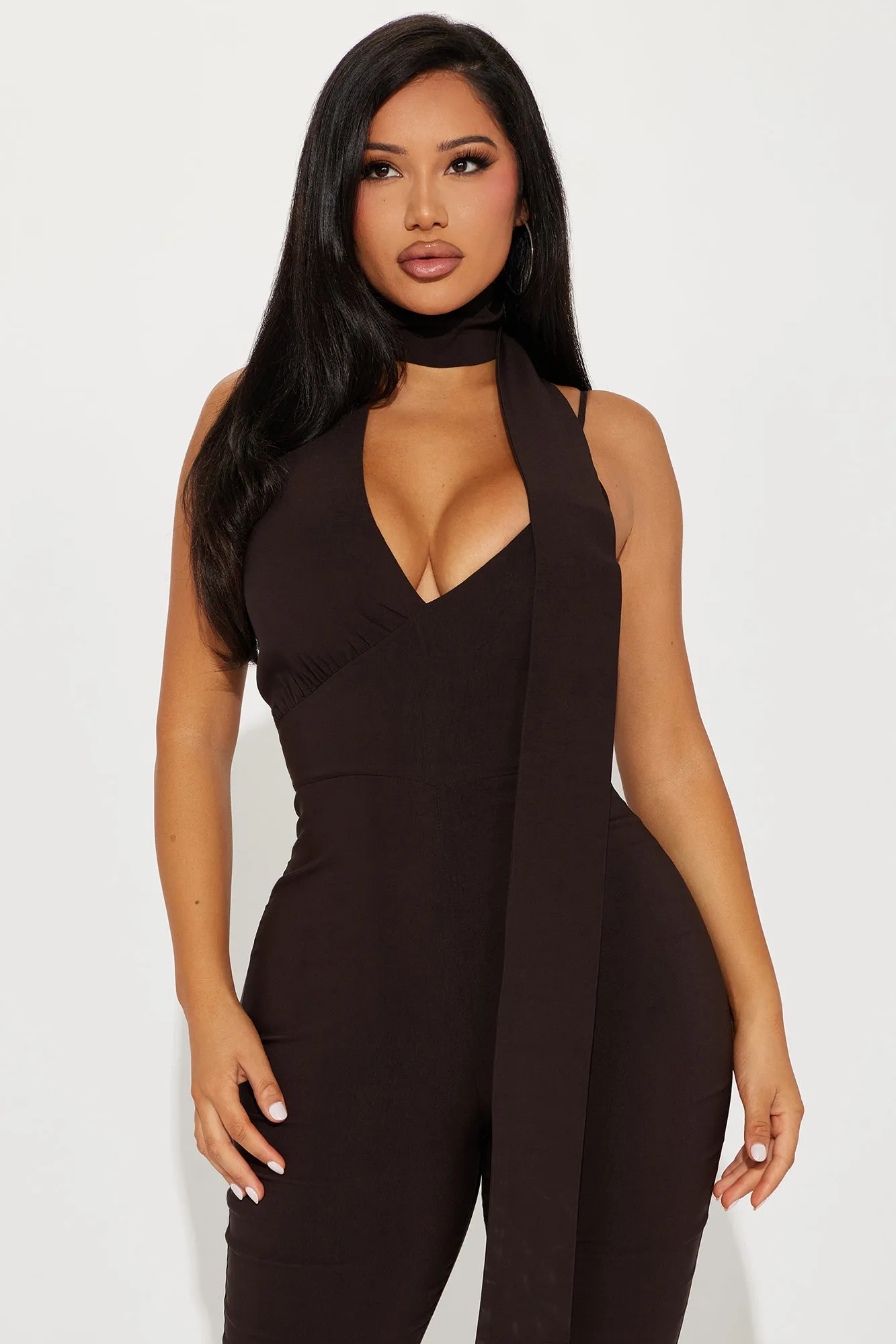 Being Chic Jumpsuit - Mocha