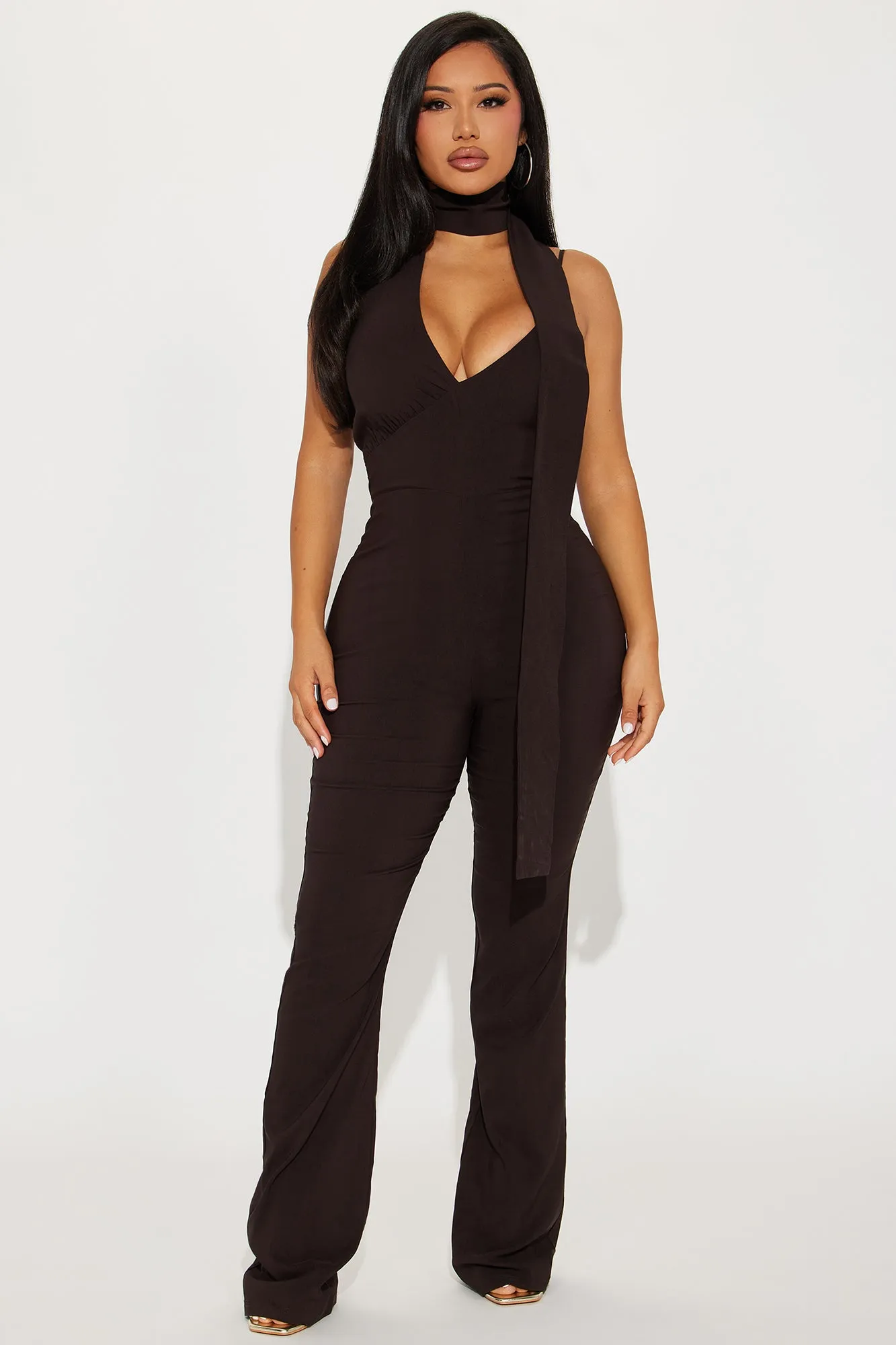 Being Chic Jumpsuit - Mocha