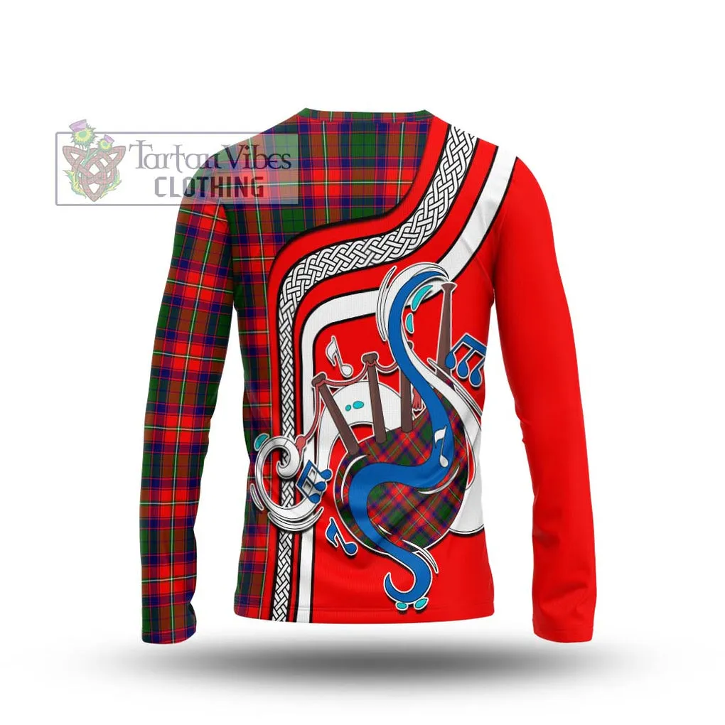 Belsches Tartan Long Sleeve T-Shirt with Epic Bagpipe Style