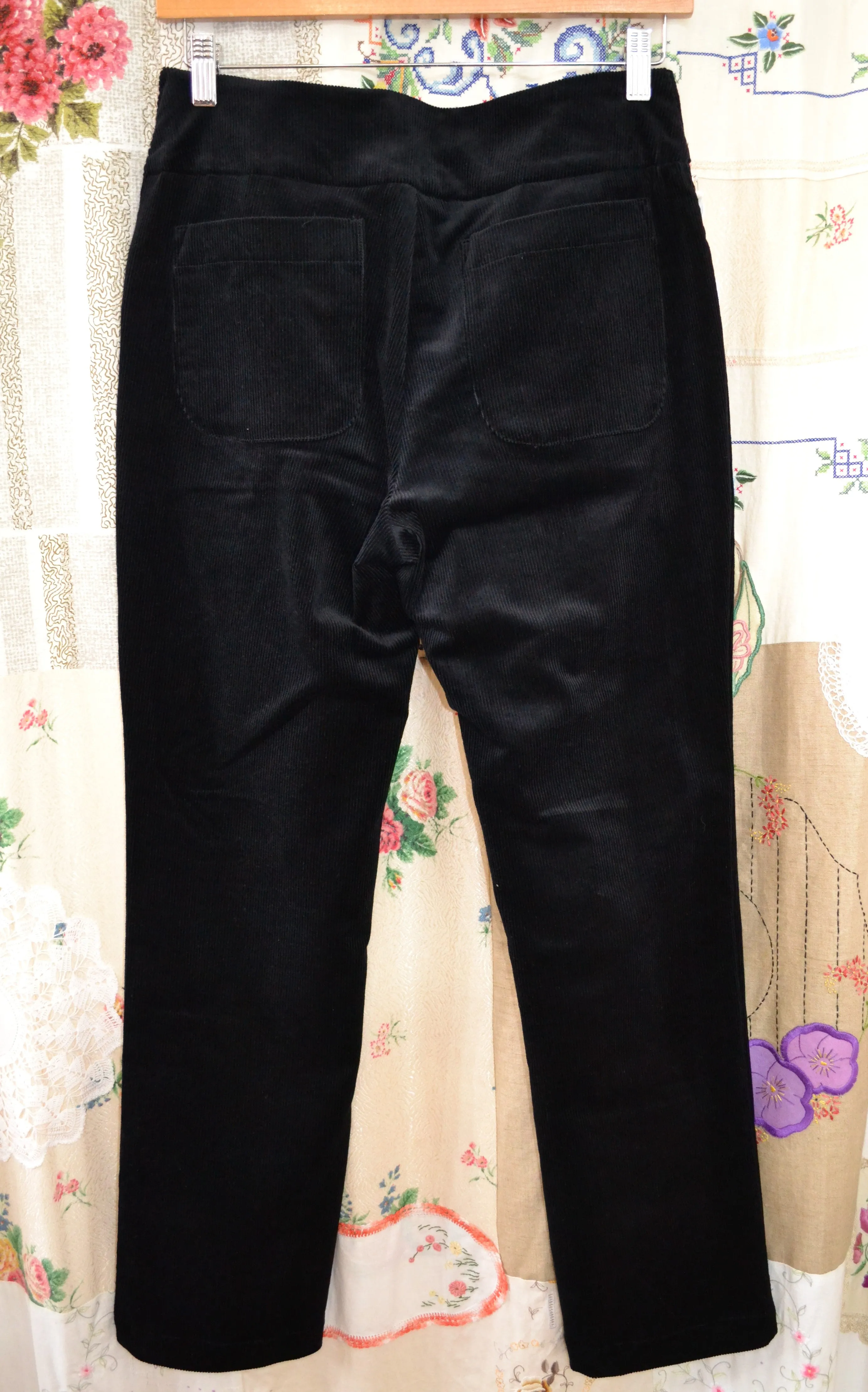 Berserk Black stretch  Corduroy Slim leg Cigarette Pant