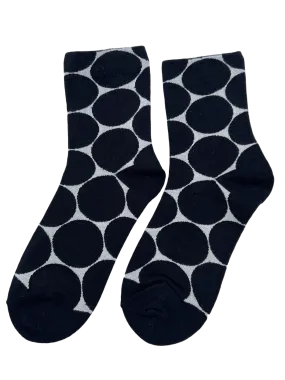 Big Dots (Black) Women's Crew Sock