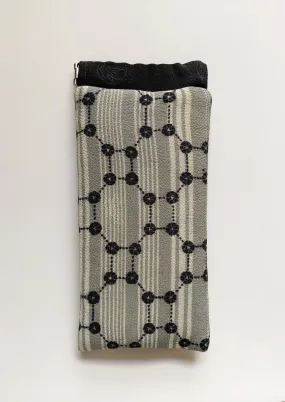 Black dots gray glasses case