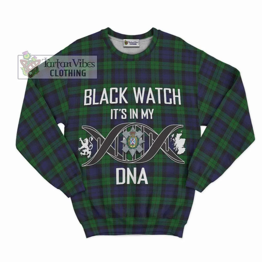 Black Watch Tartan Sweatshirt with Family Crest DNA In Me Style