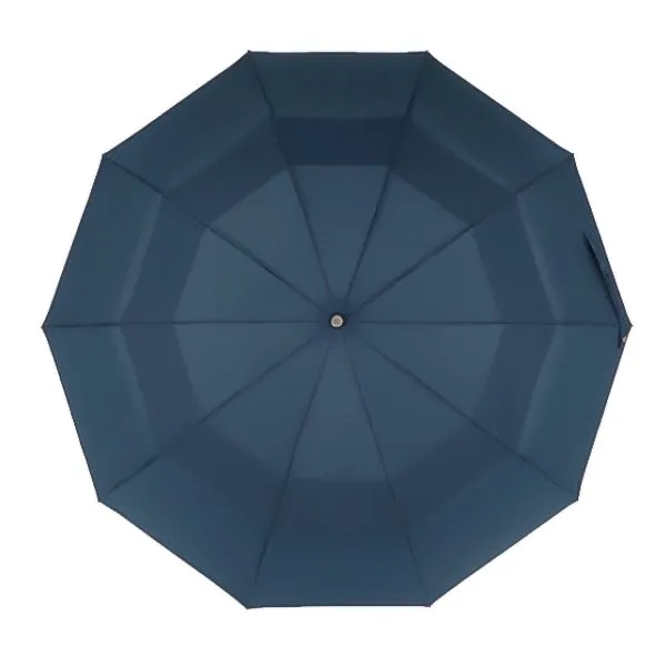 Blue Automatic Windproof Folding Umbrella