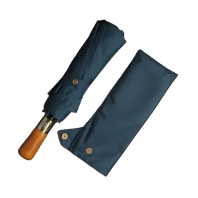 Blue Automatic Windproof Folding Umbrella