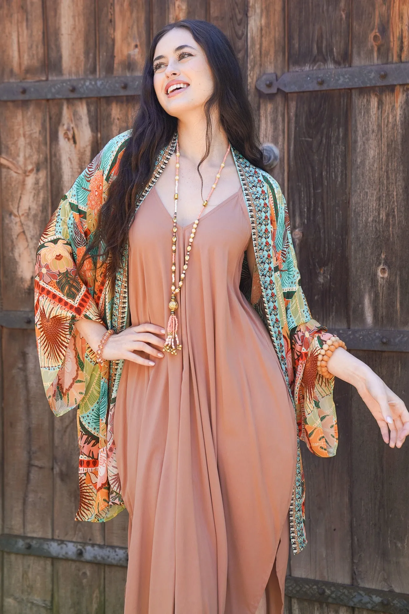 Bombay Short Jeweled Kimono