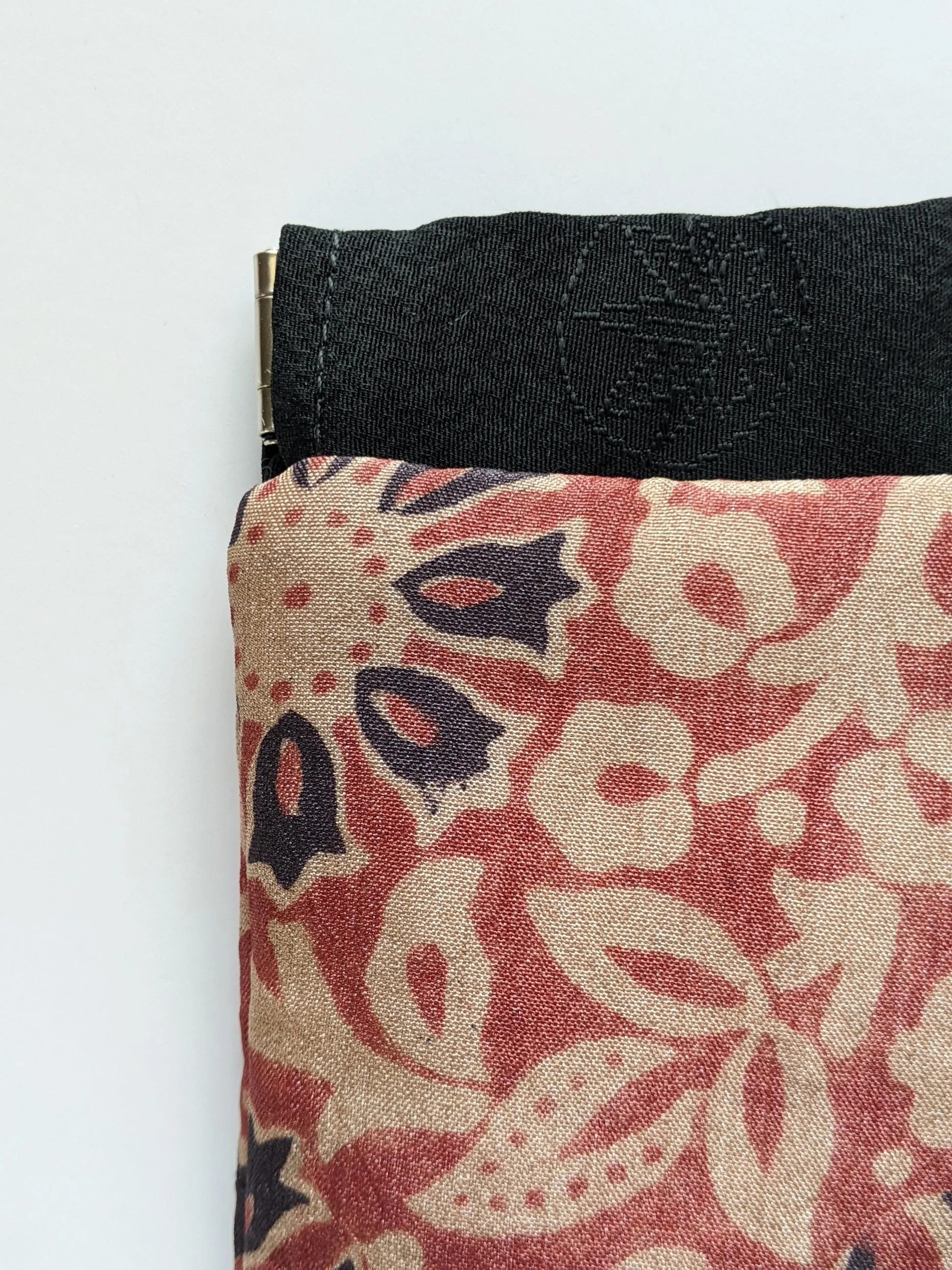 Brown floral glasses case