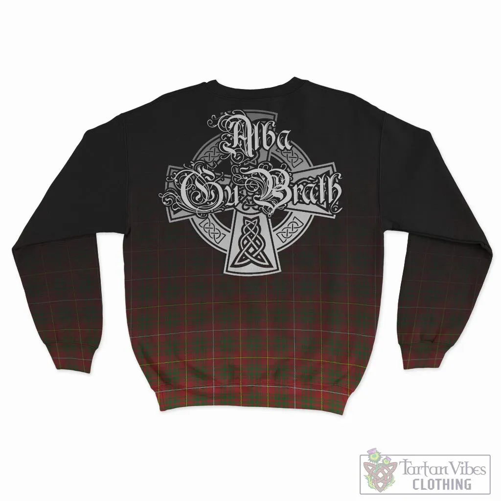 Bruce Modern Tartan Sweatshirt Featuring Alba Gu Brath Family Crest Celtic Inspired