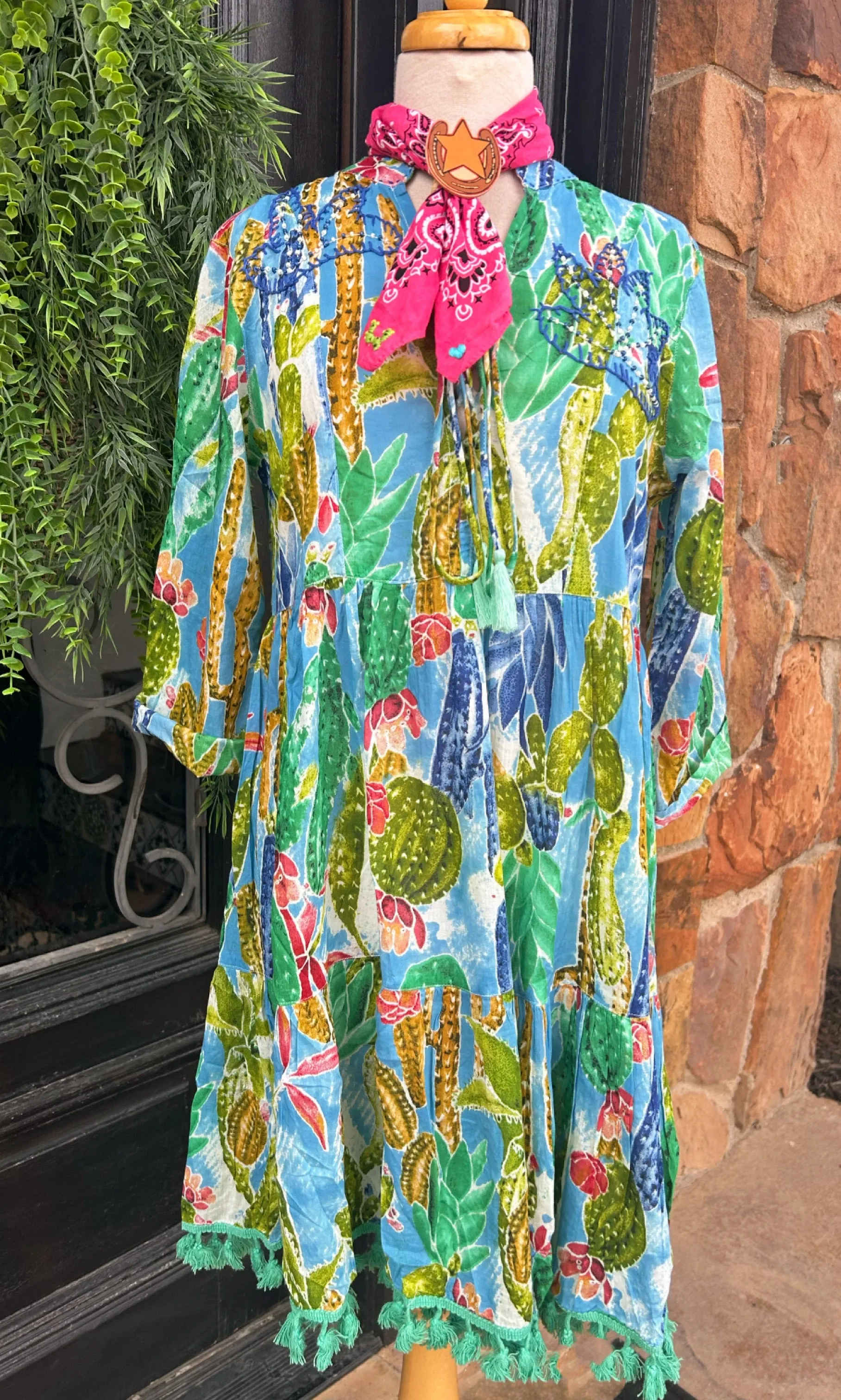 Cacti Tassel Dress