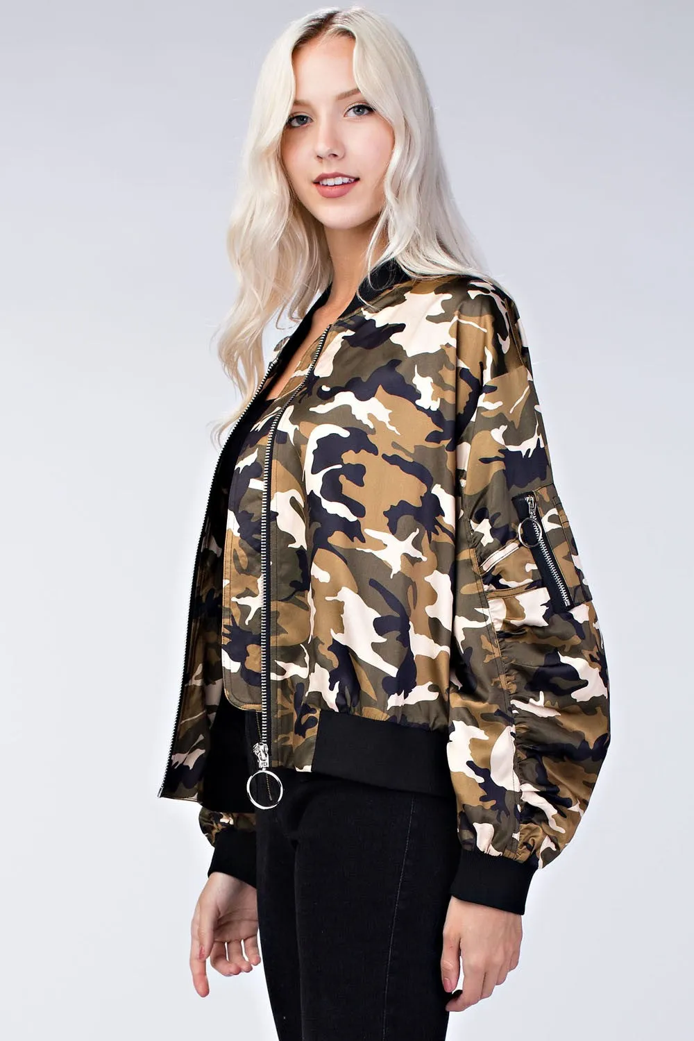 Camo Bomber Jacket