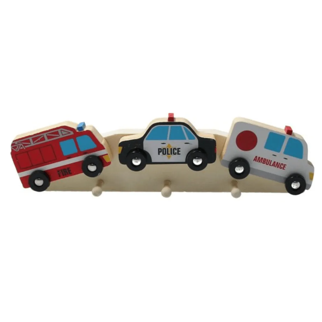 Cars & Vehicles Wooden Door Coat Rack - 32cm