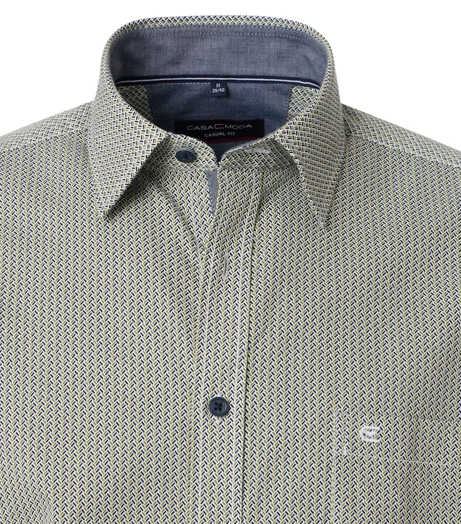 Casa Moda - 3XL, Kent Casual Fit Shirt, Green Milieu