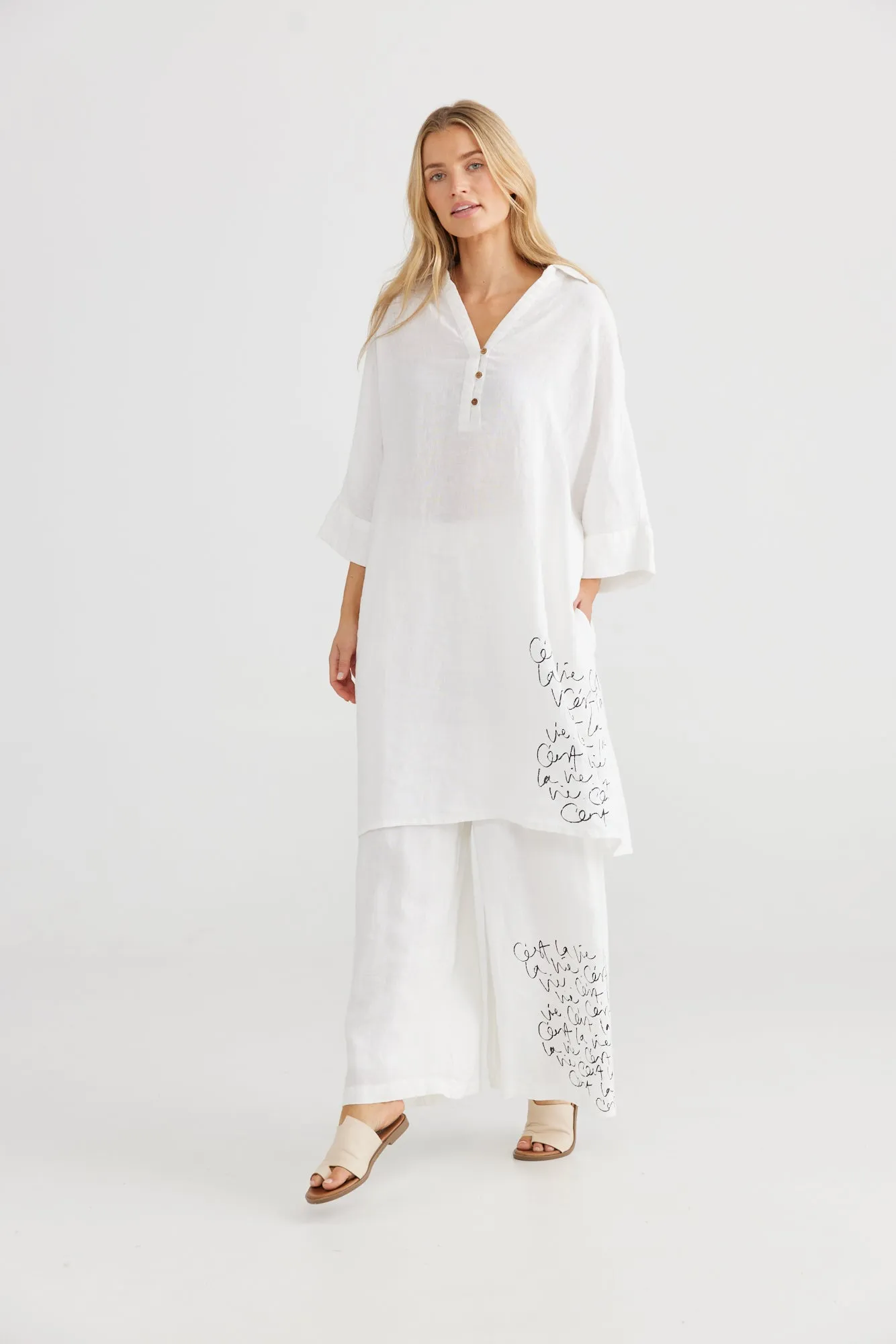 Casablanca Tunic in White   C'Est La Vie