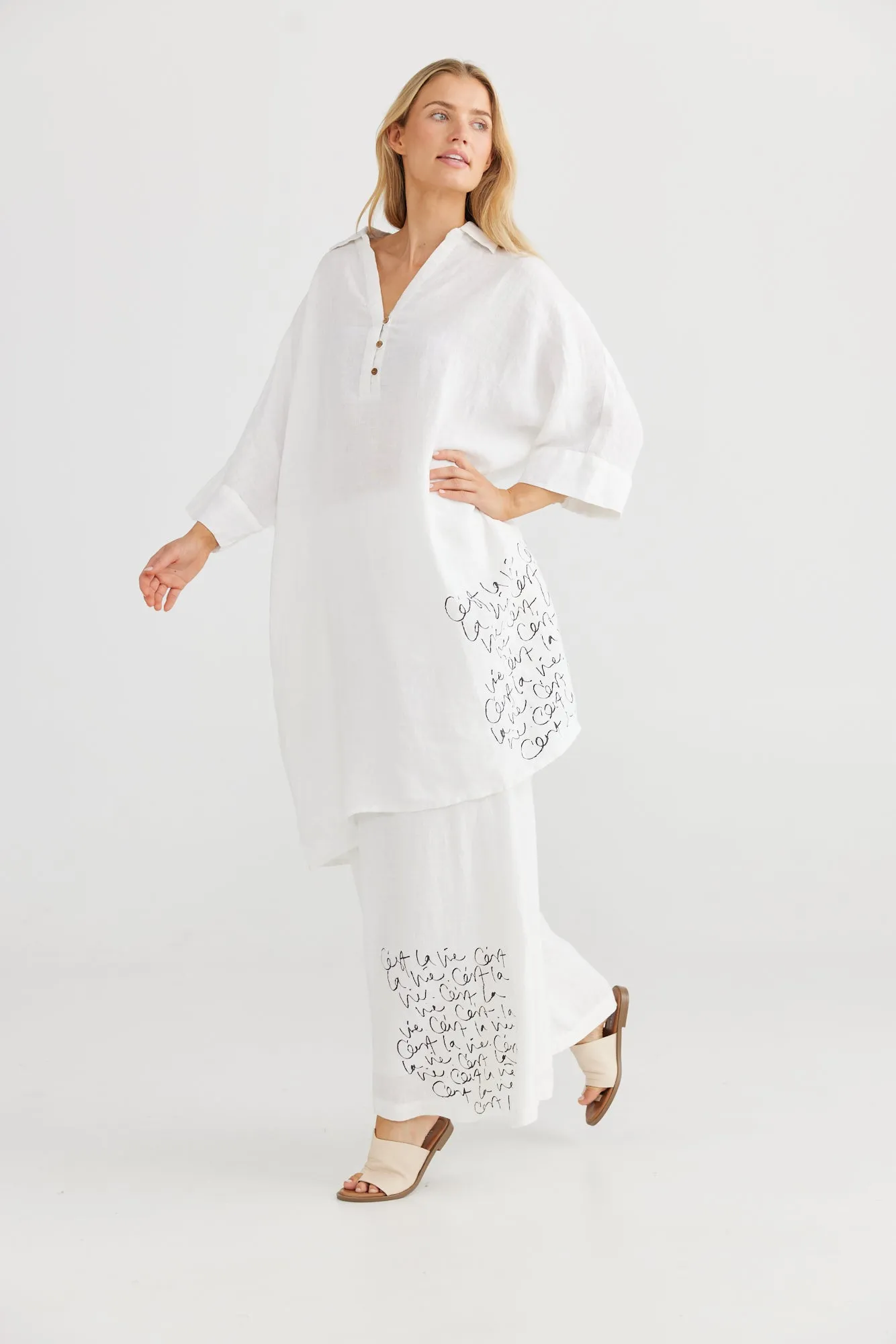 Casablanca Tunic in White   C'Est La Vie