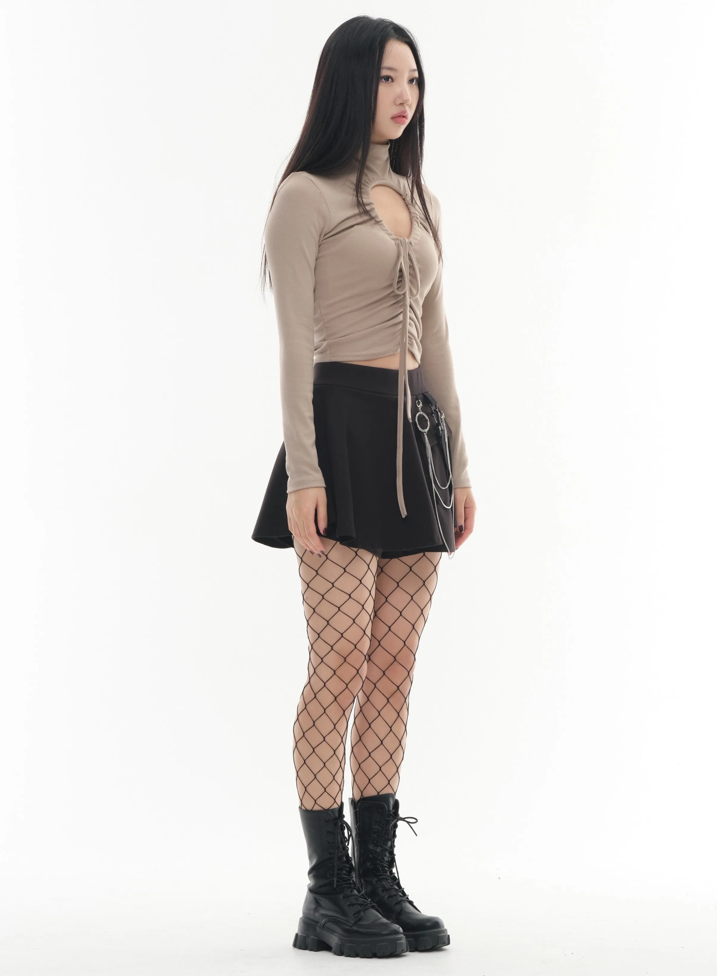 Chain Pocket Mini Skirt #Lewkin Original #1126K102