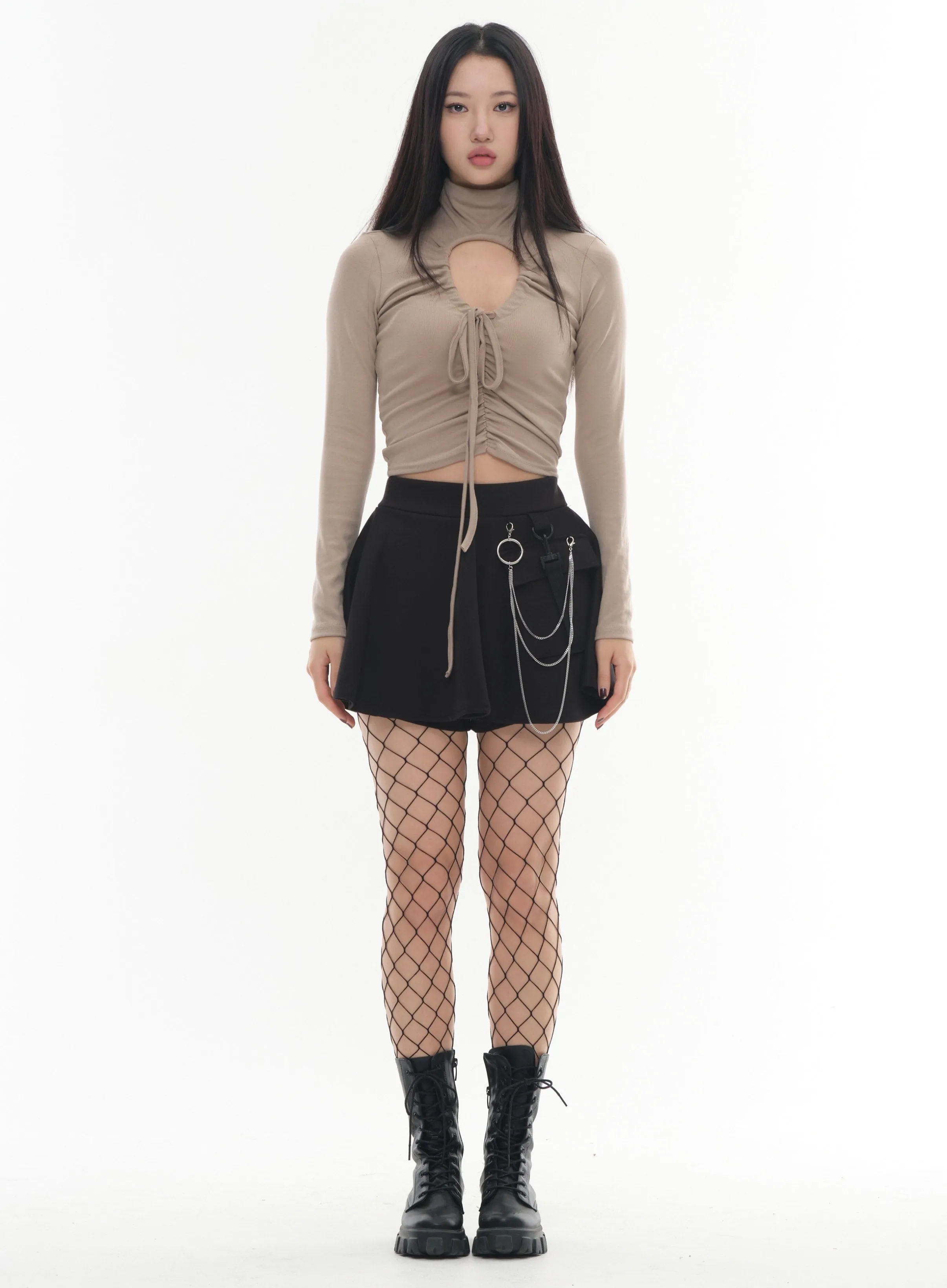 Chain Pocket Mini Skirt #Lewkin Original #1126K102