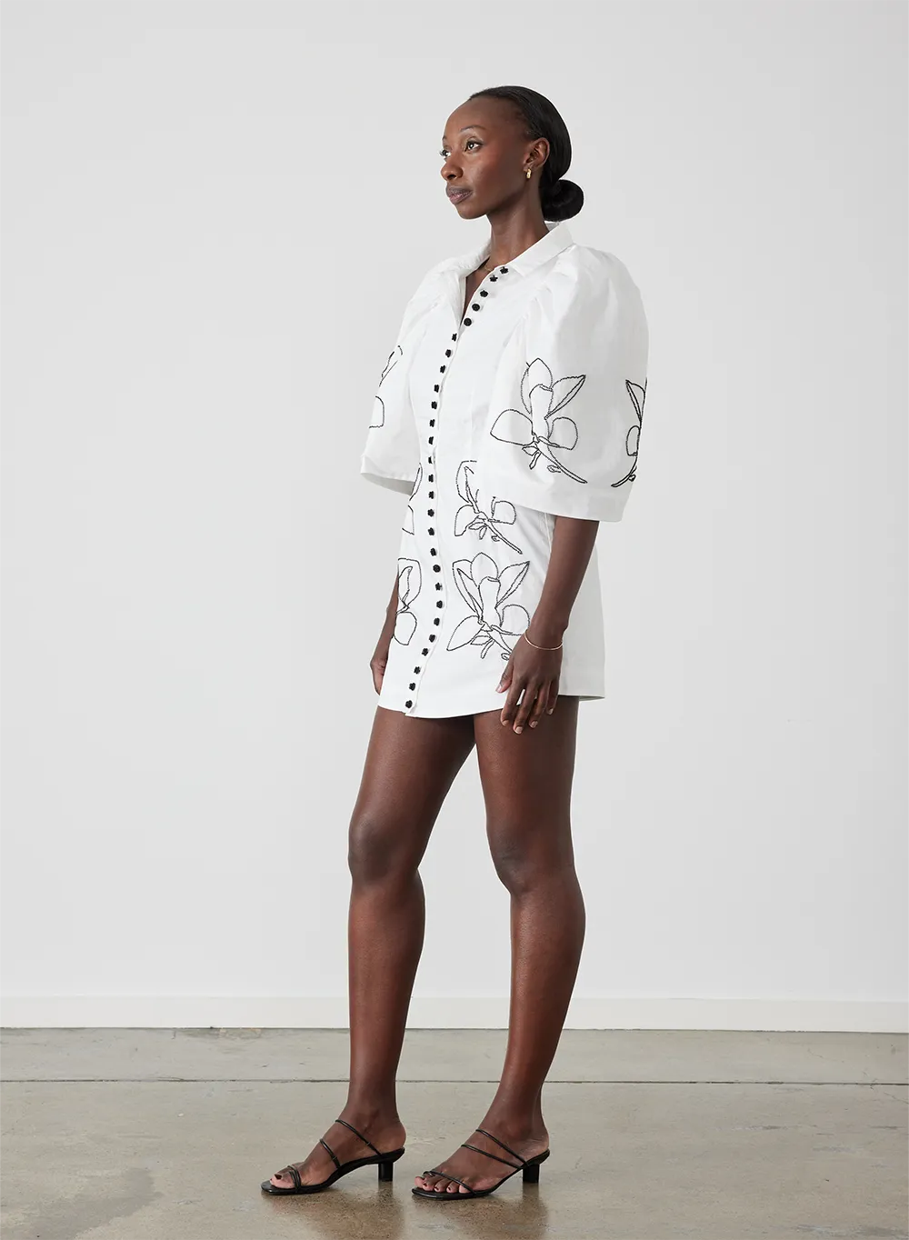 Charleigh Organic Cotton Bead Mini Shirt Dress