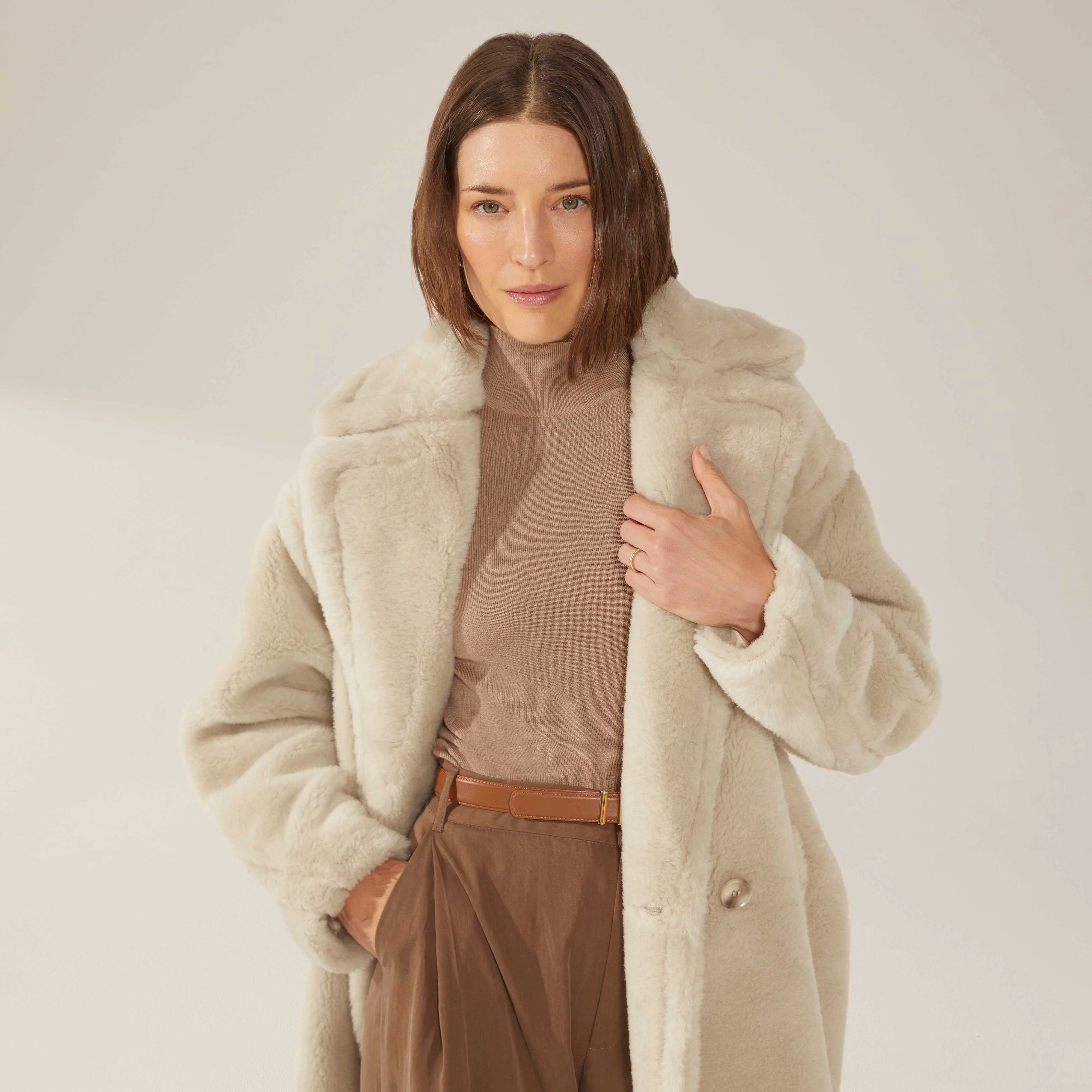 Charlotte Australian Wool Oversized Teddy Coat