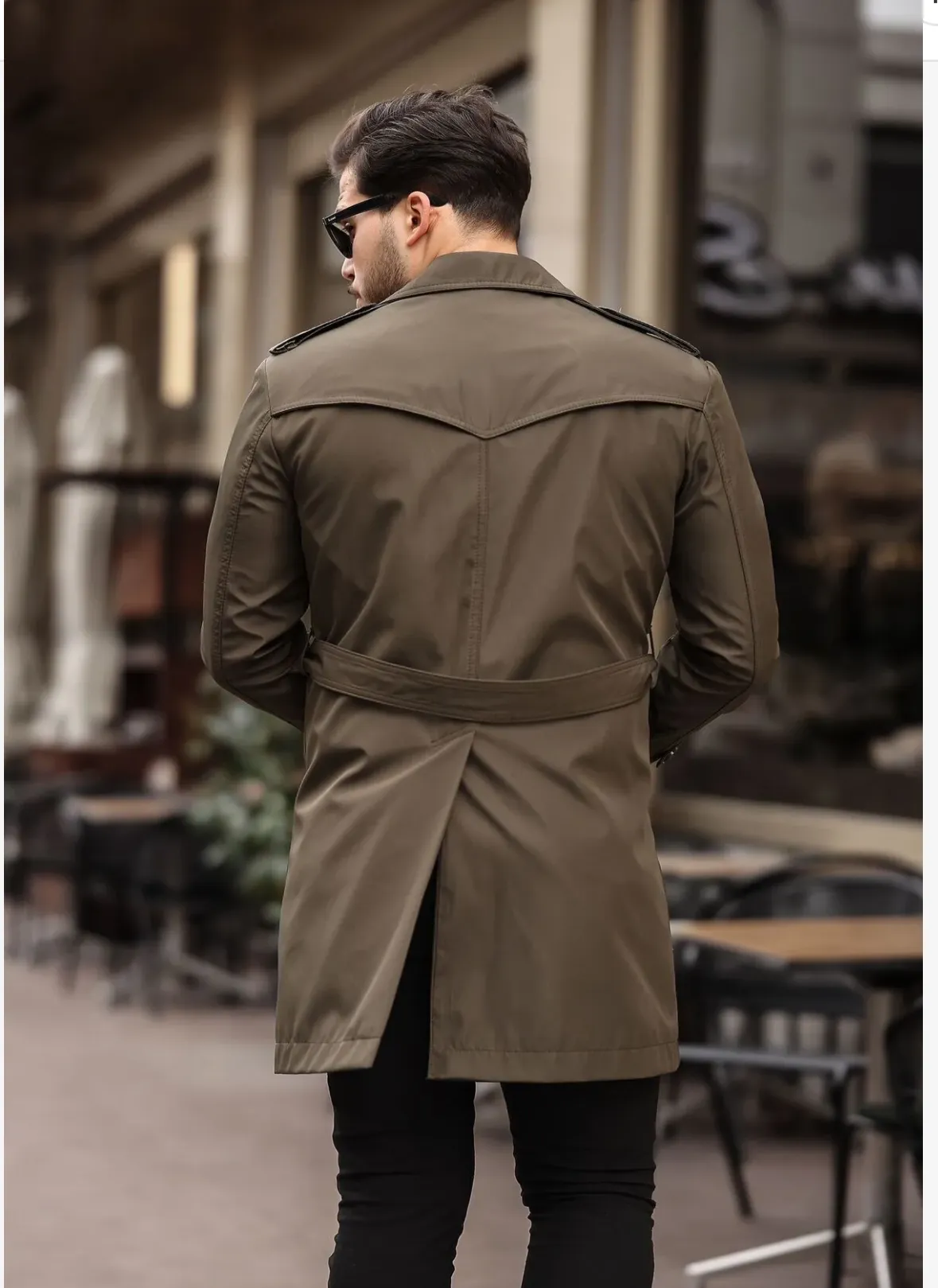 [Chicago]-Cocoa Double Breasted Water Repellent Trench Coat