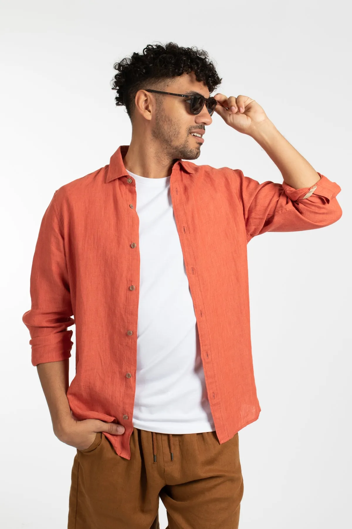 Chili Linen Shirt