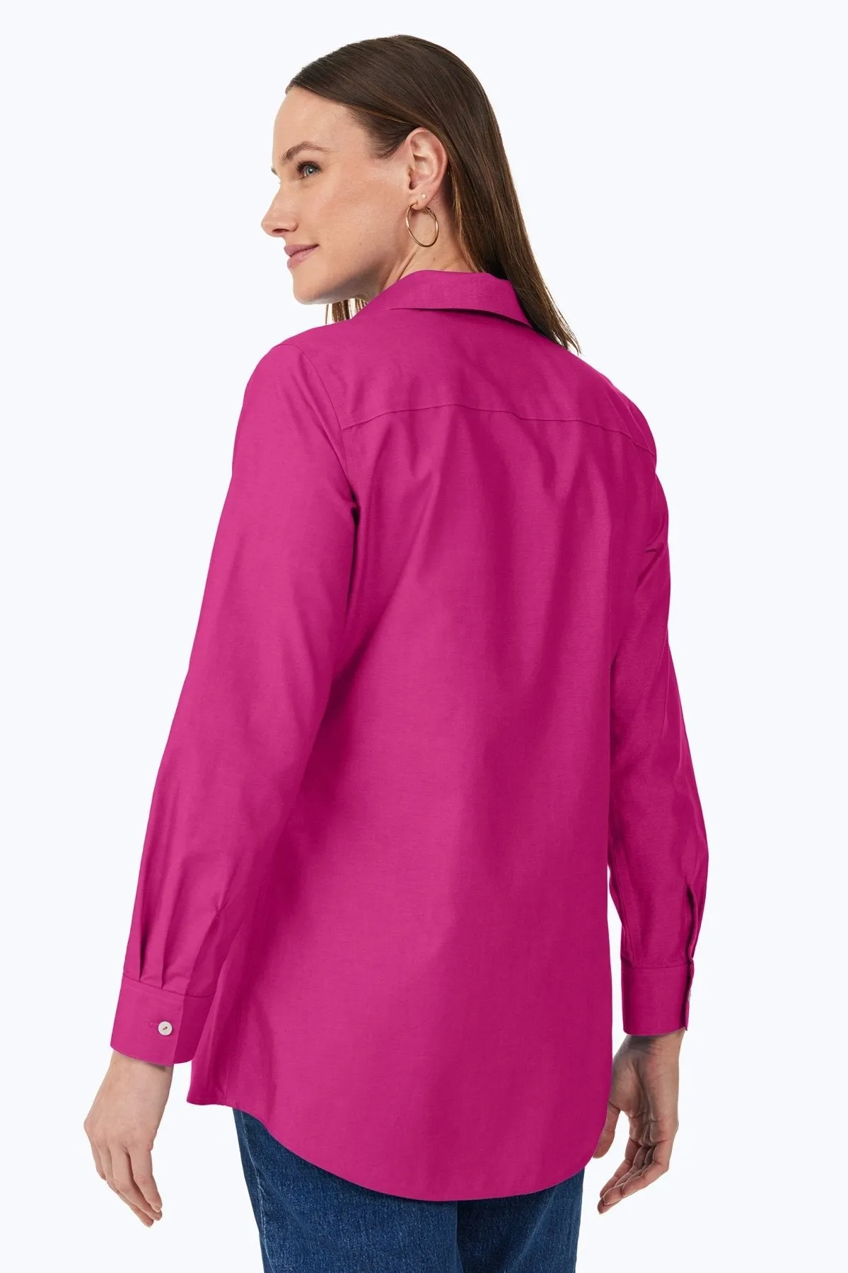 Cici Pinpoint No Iron Long Sleeve Tunic