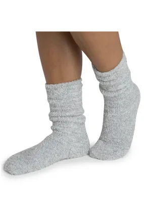 Cozy Chic Heathered Women’s Sock - Blue Water & White