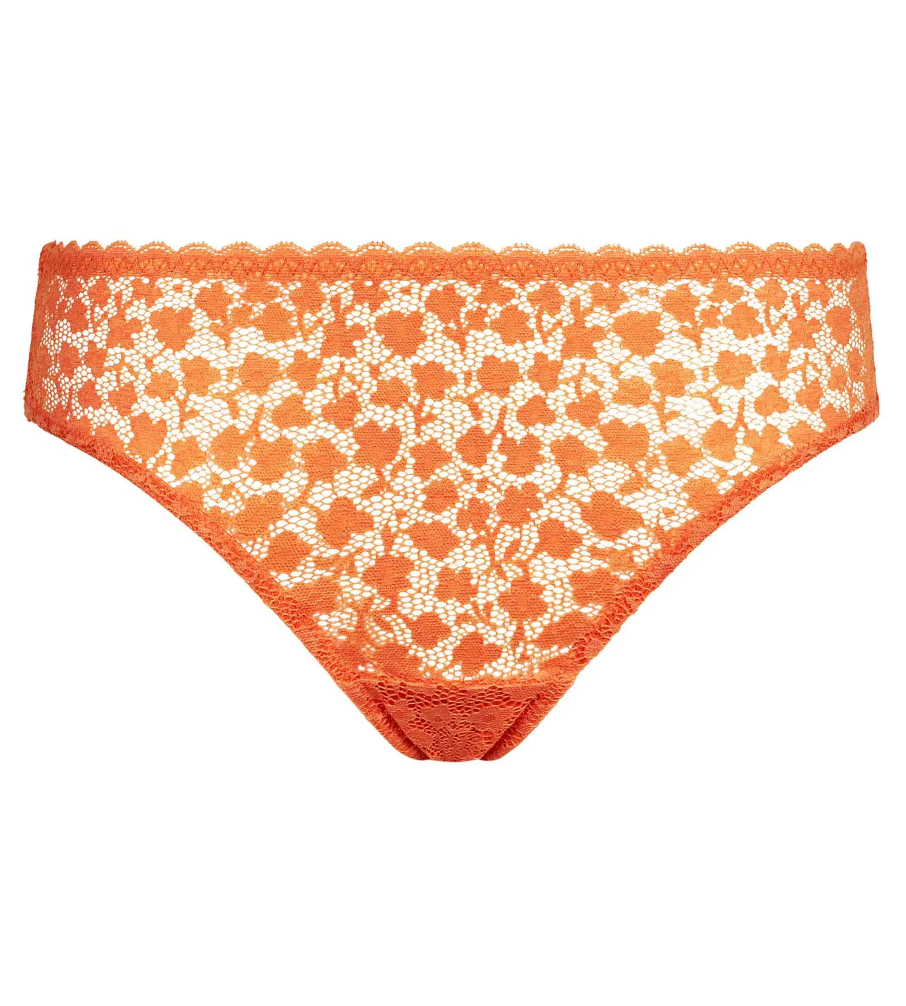 Culotte midi pour femme en dentelle florale Orange Daisy Lace