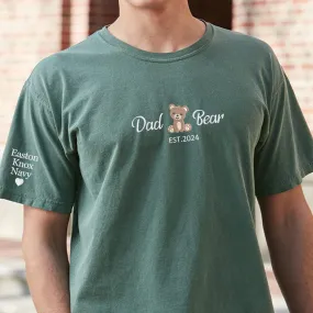 Custom Comfort Color® Embroidered Dad Bear Shirt