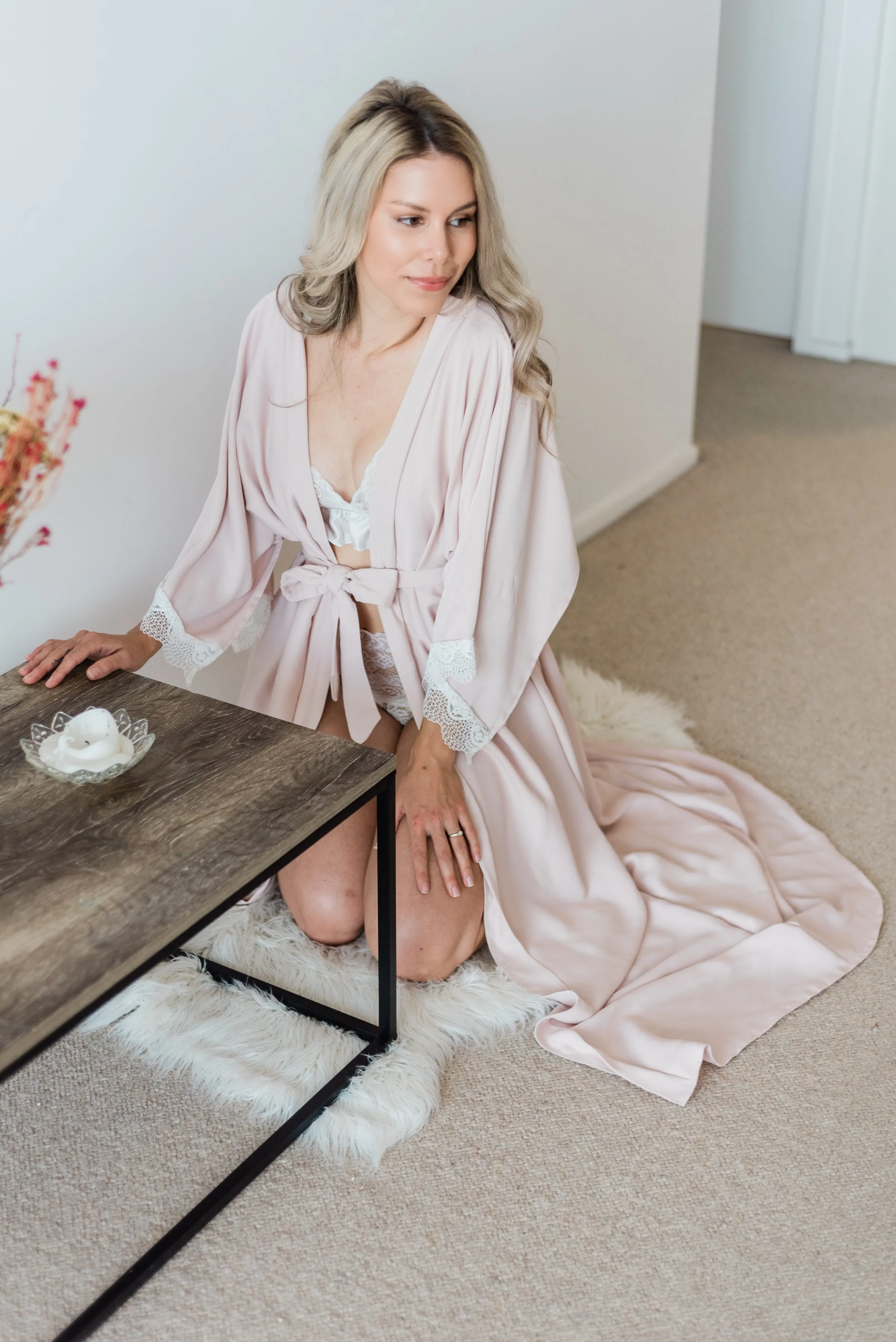 Damsel Personalised Pink Full Length Robe