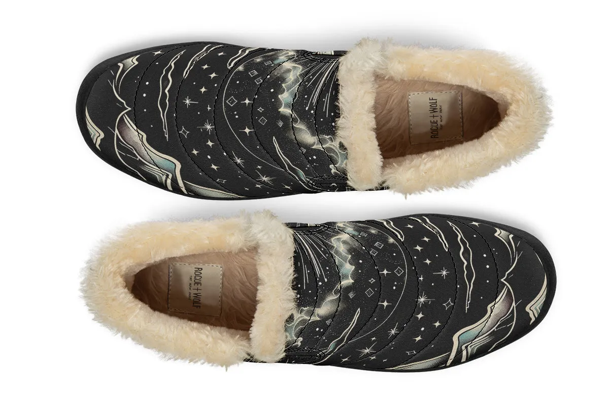 Dawn Star Winter Sneakers - Warm & Easy Slip-On Shoes Lined with Vegan Wool with Anti-Slip Soles