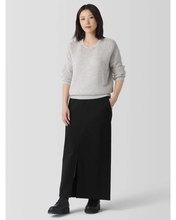 Eileen Fisher Front Slit Ponte Maxi Skirt