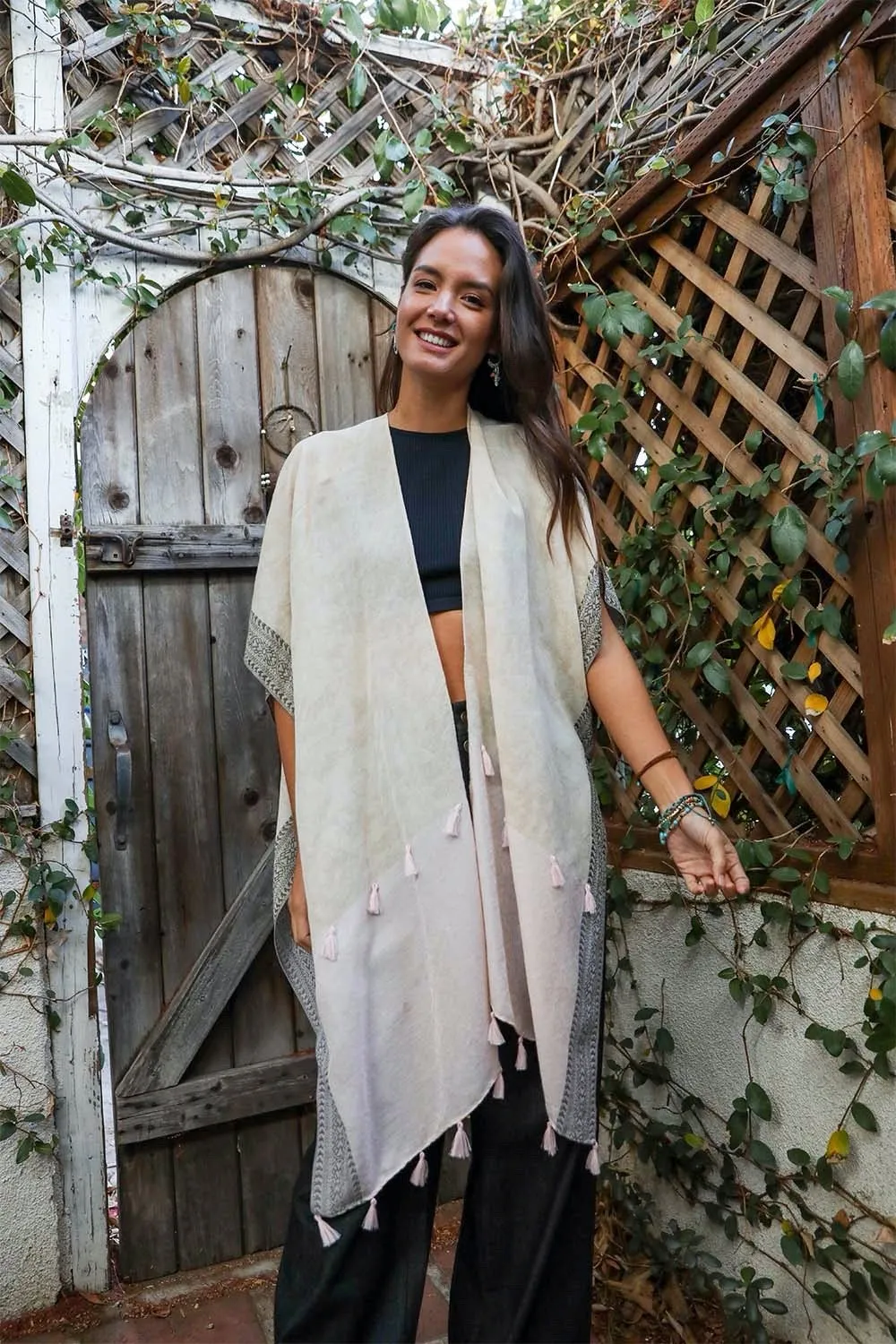 Emerald Coast Tassel Kimono