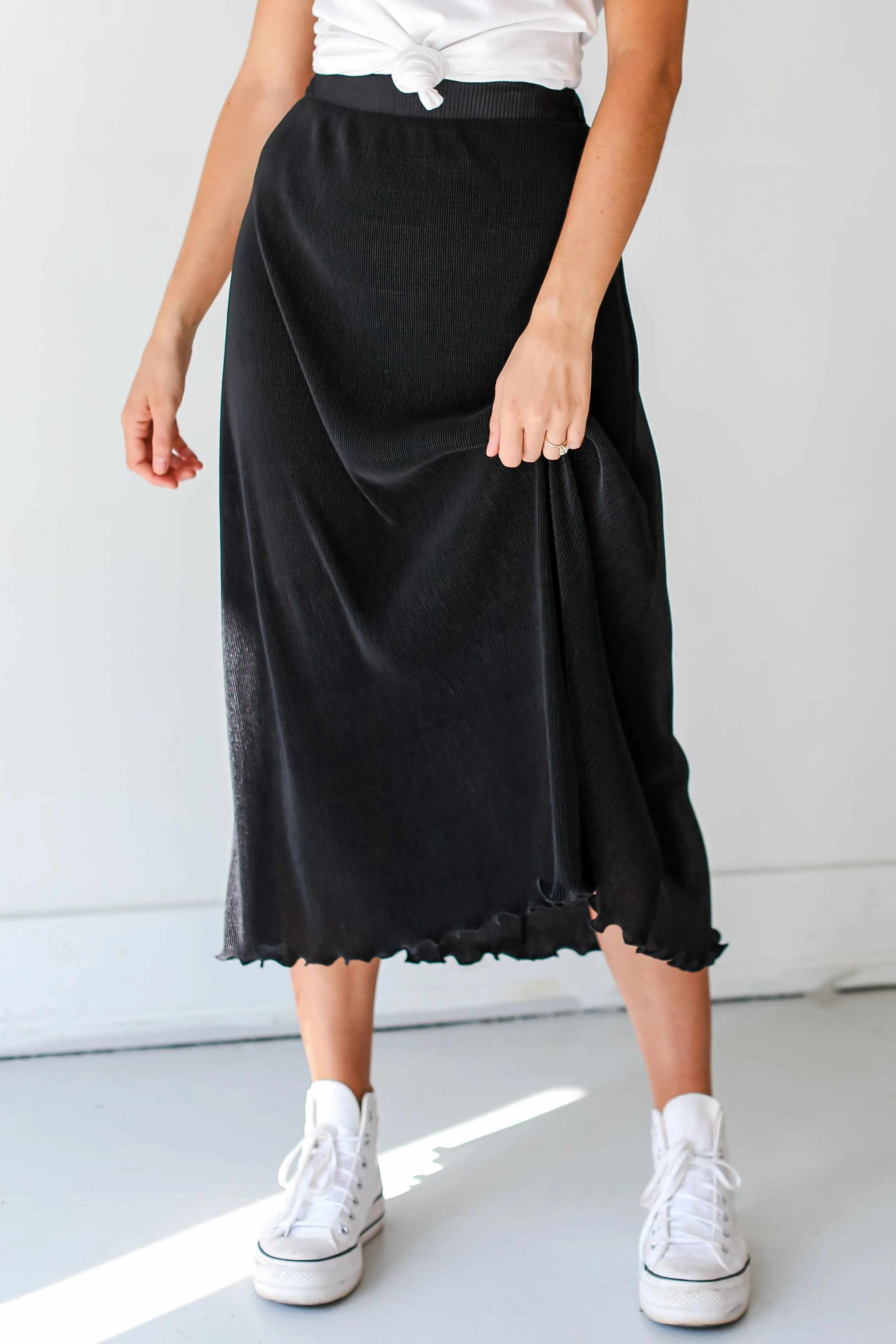 FINAL SALE - Oh So Glamorous Plisse Maxi Skirt