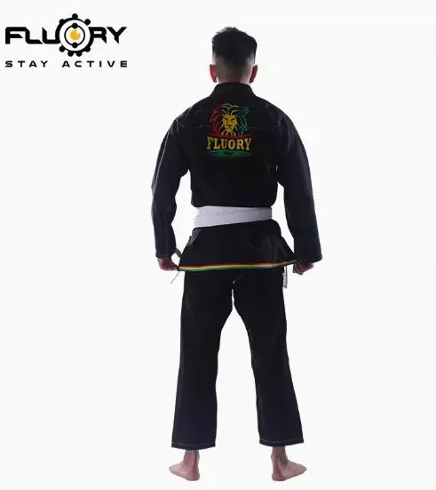 FLUORY BJJF08 JIU JITSU GI Size XS-XL BLACK UNISEX