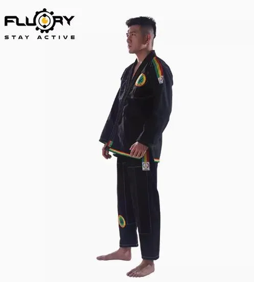 FLUORY BJJF08 JIU JITSU GI Size XS-XL BLACK UNISEX