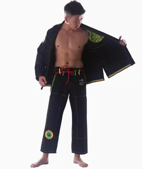 FLUORY BJJF08 JIU JITSU GI Size XS-XL BLACK UNISEX