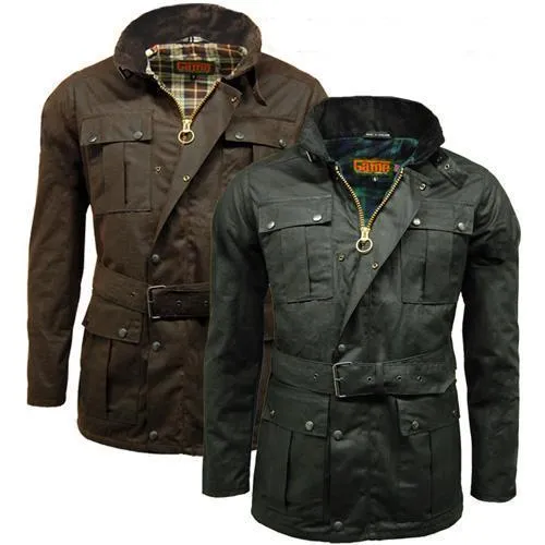 Game Continental Belted Motorcycle Wax Jacket - Stylish & Durable | Premium UK Made