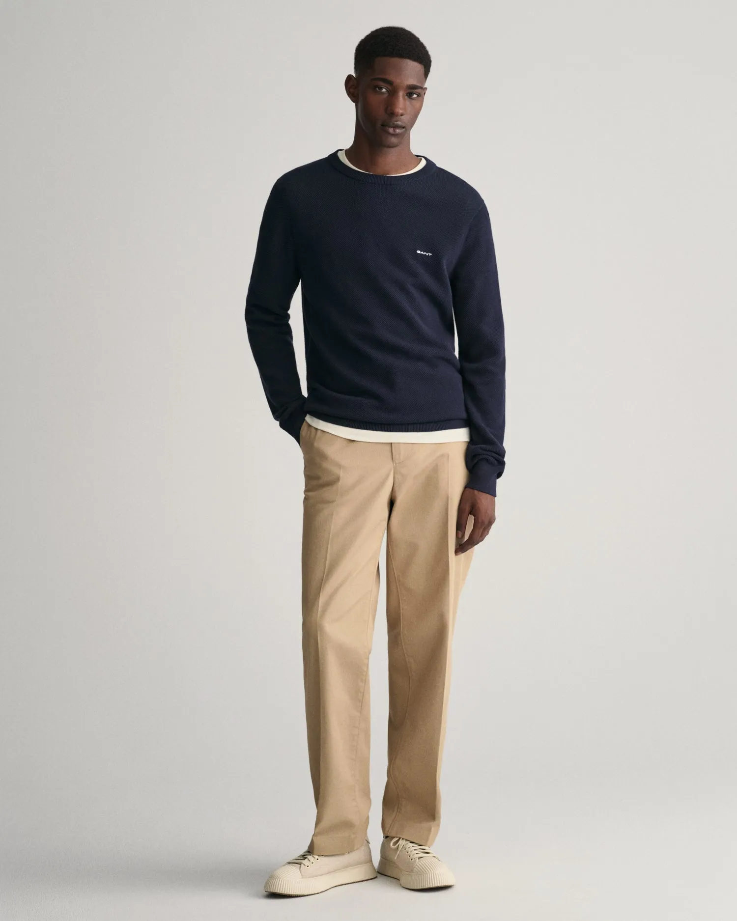 GANT Cotton Pique Crew Neck Jumper