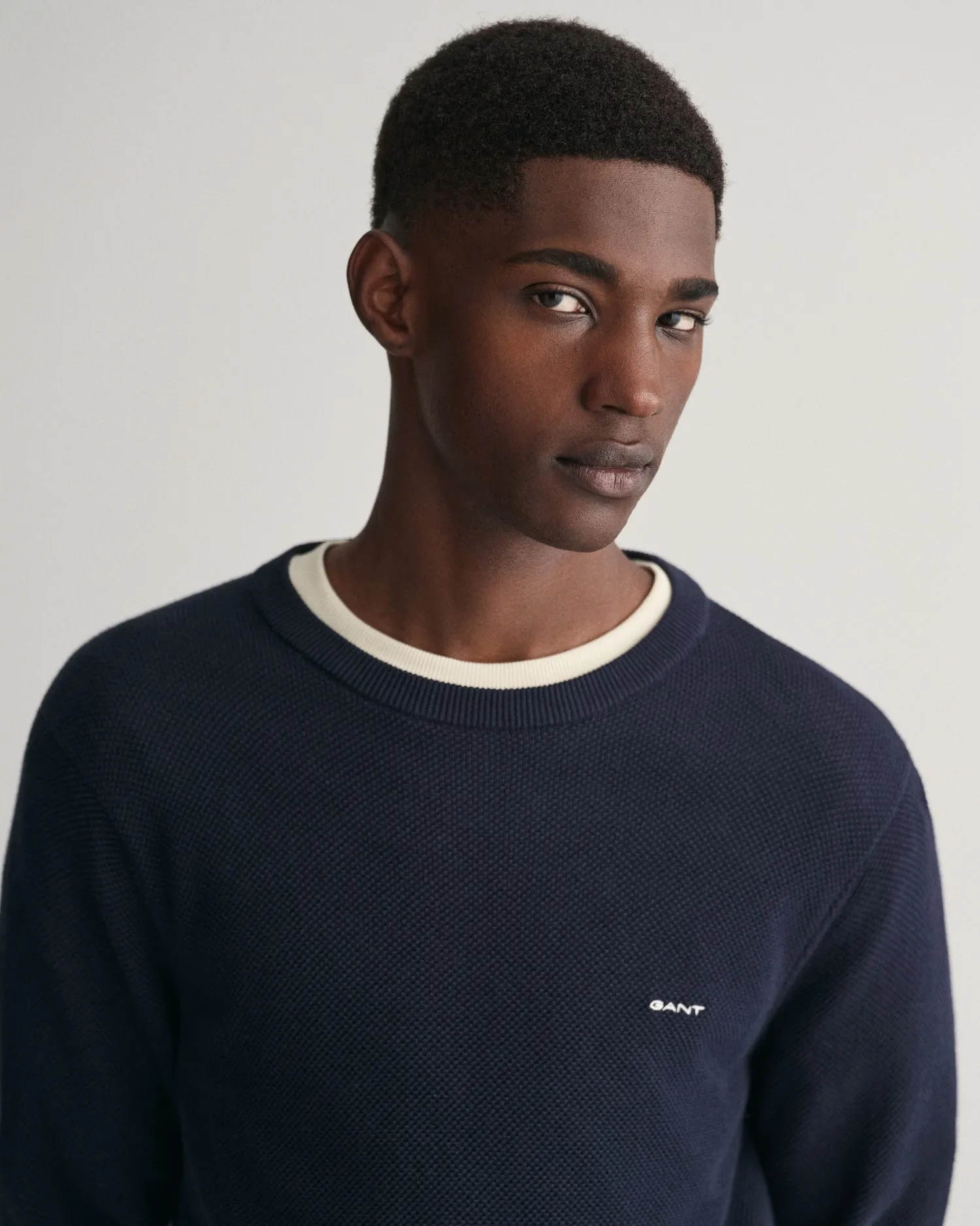 GANT Cotton Pique Crew Neck Jumper