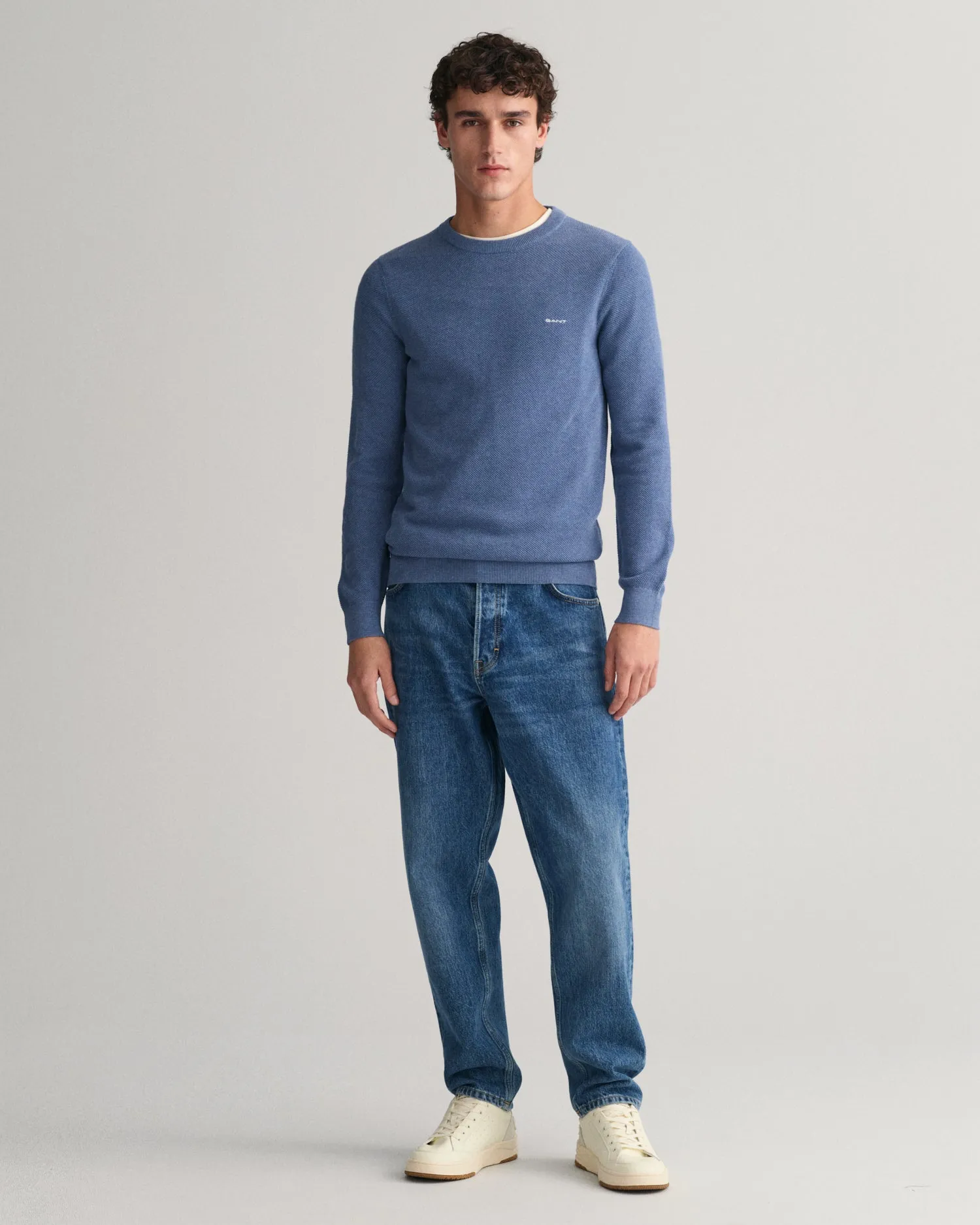 GANT Cotton Pique Crew Neck Jumper