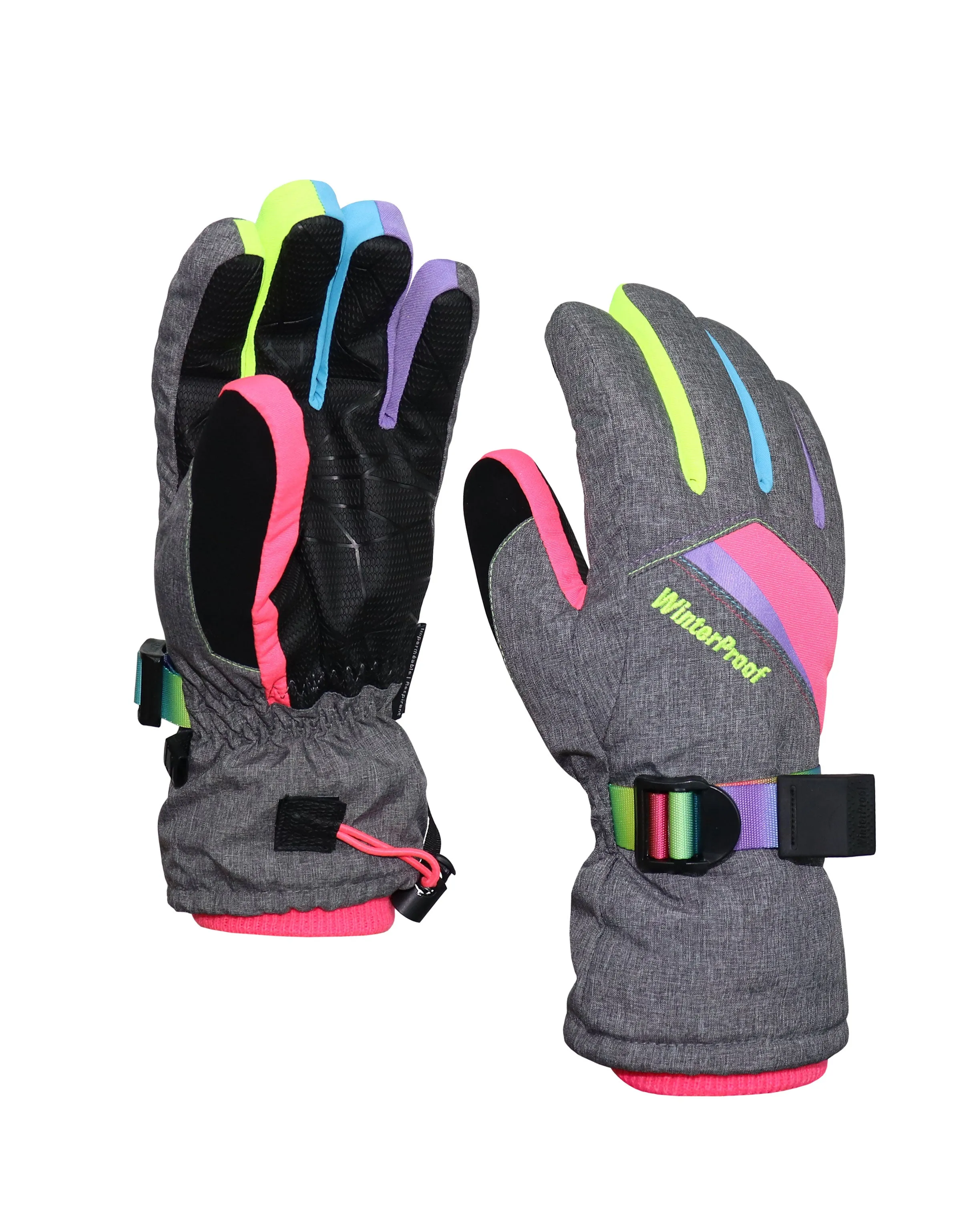 GIRLS 4-16 RAINBOW SKI GLOVE